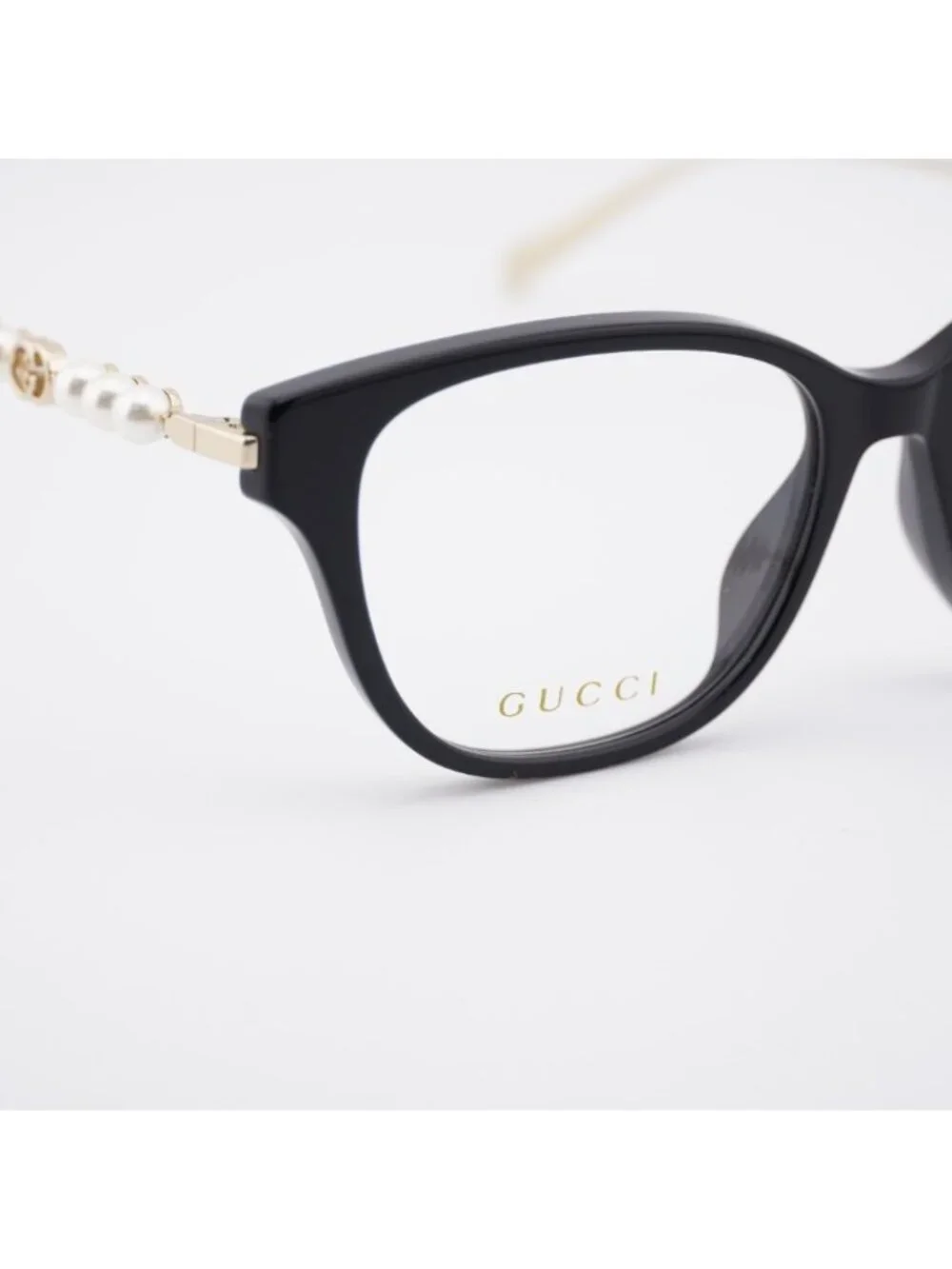 Gucci GG1972OA 001 Eyeglasses Black / Gold 54mm Square Frame